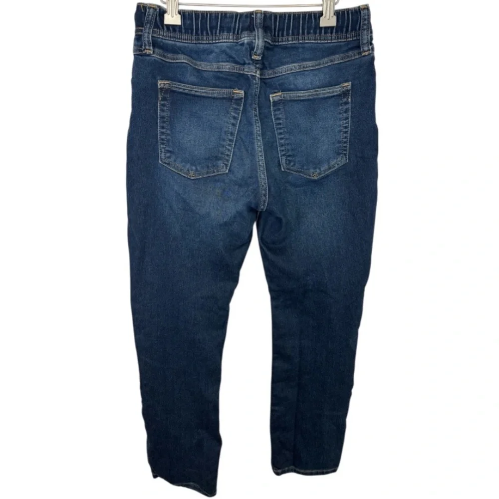 GAP Kids Husky Stretch Slim Dark Blue Straight Jeans Size Large (10-11)